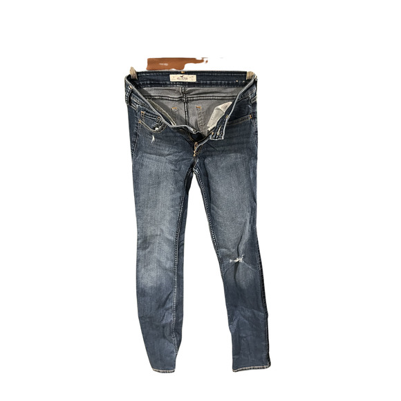 Hollister Skinny Fit Distress Ripped Denim Jeans Medium Wash Size W25 L32 - Picture 6 of 8